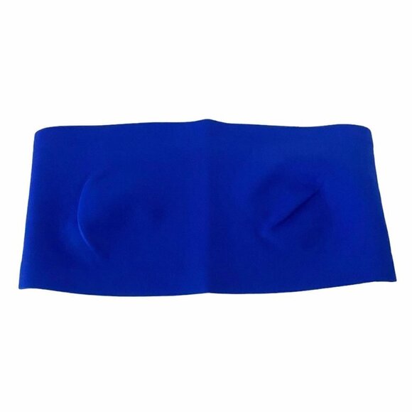 Free People Women's NWT Blue Nina Neo Tube Bandeau Scuba Stretch Top Size Small - Picture 2 of 7